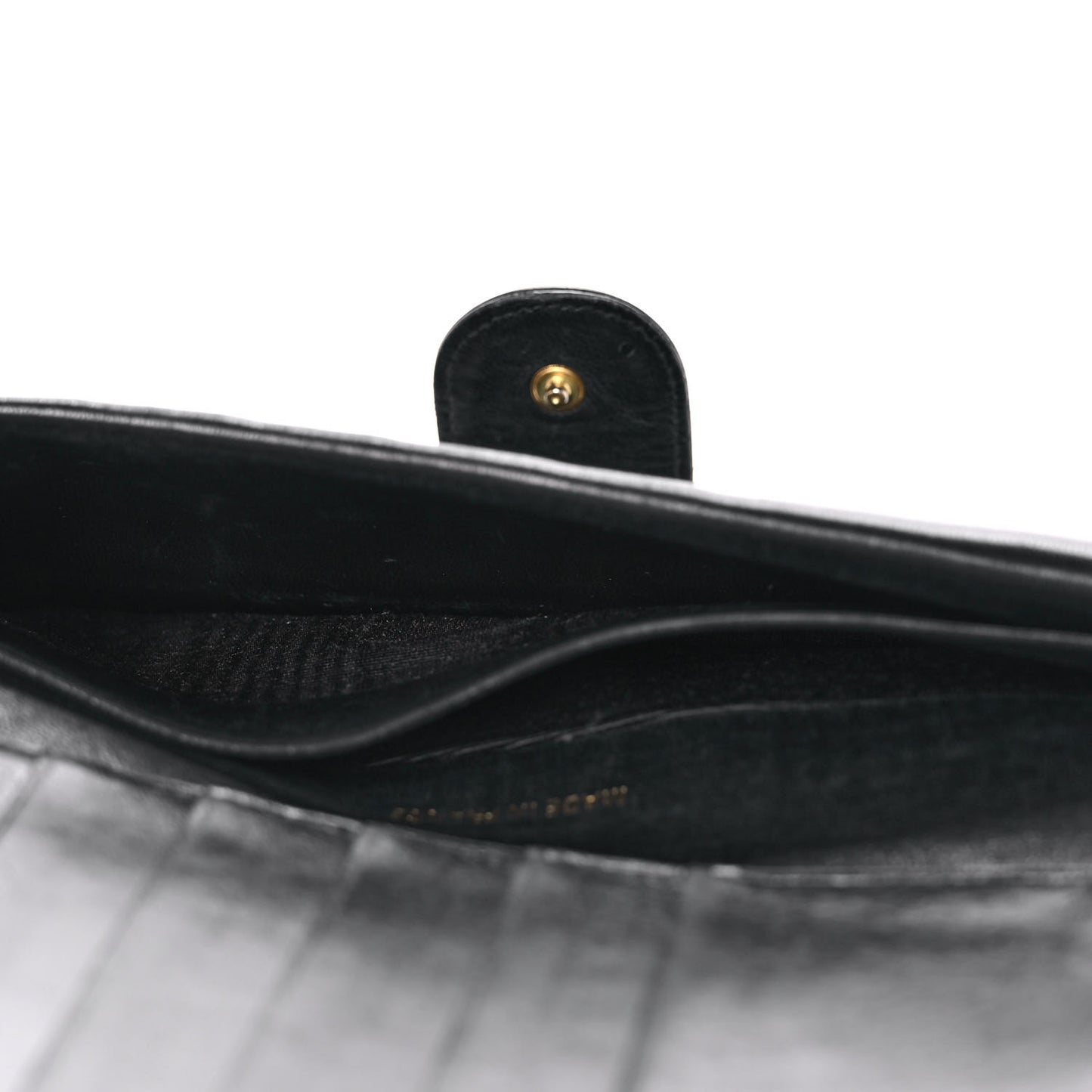 Caviar Stitched French Wallet Black