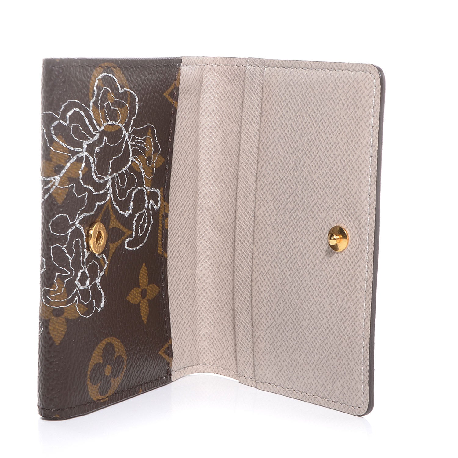 Louis Vuitton Monogram Dentelle Ludlow Wallet Silver 5 of 7