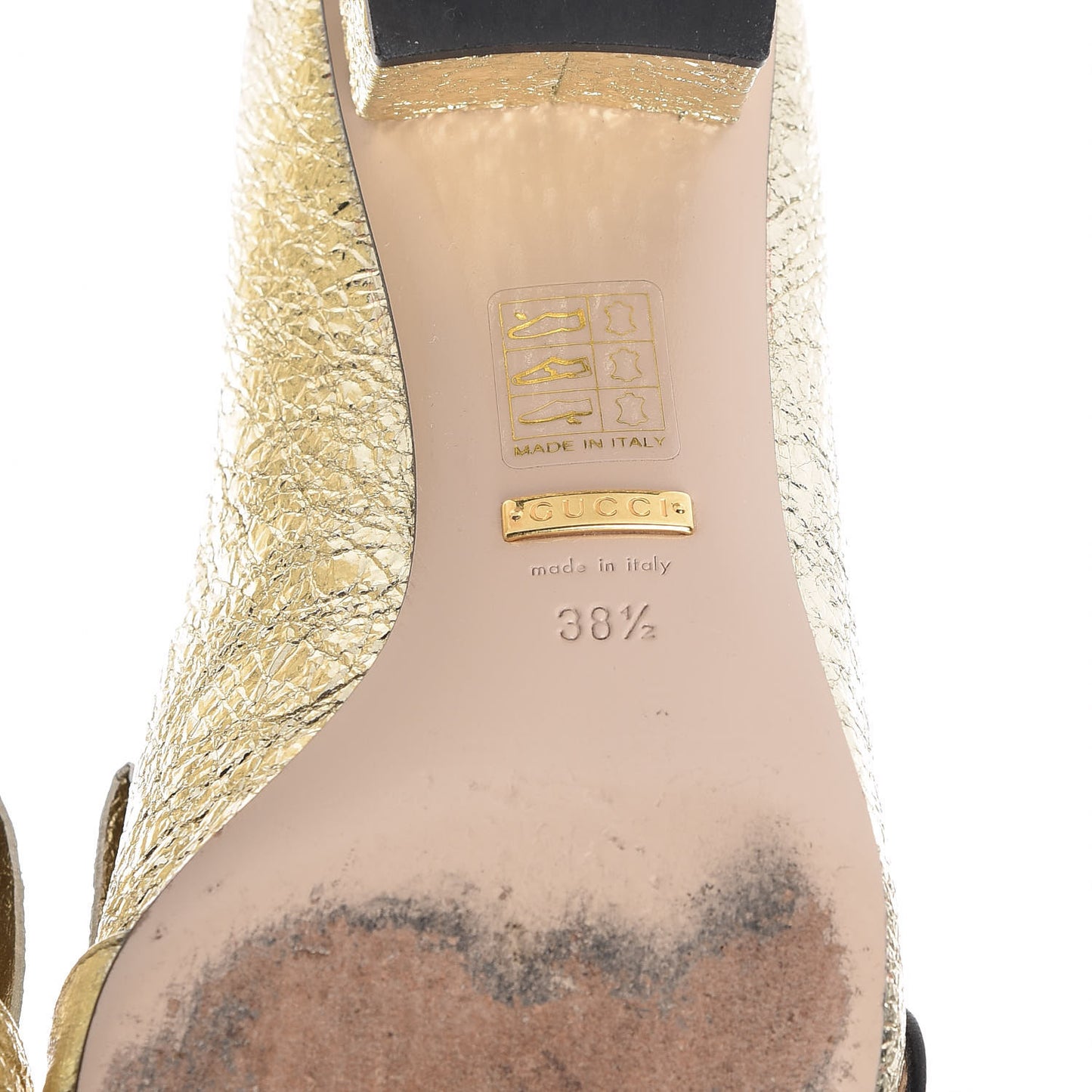 Galassia GG Marmont Fringe 50mm Loafer Pumps 38.5 Platino