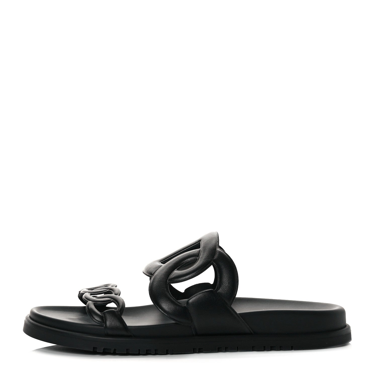 Hermes Nappa Extra Sandals 39 Black 2 of 16
