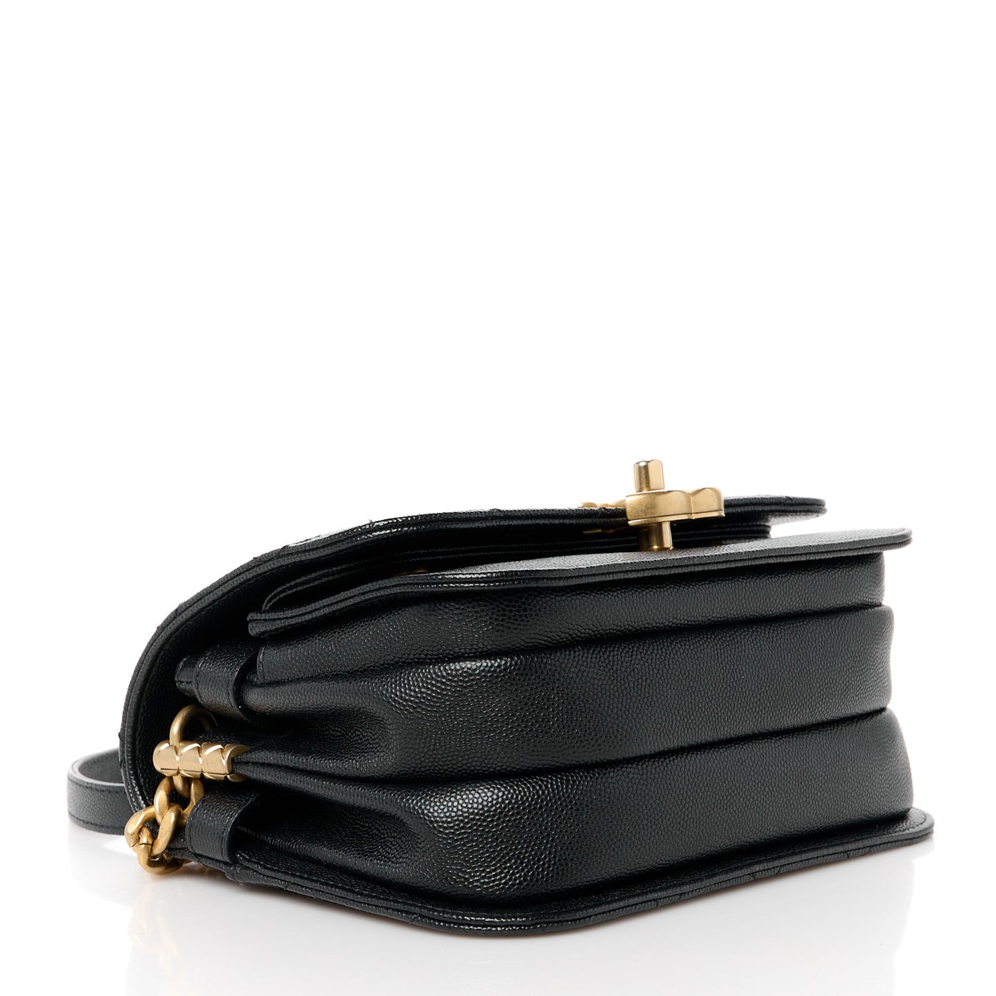 Caviar Mini Messenger Bag Black