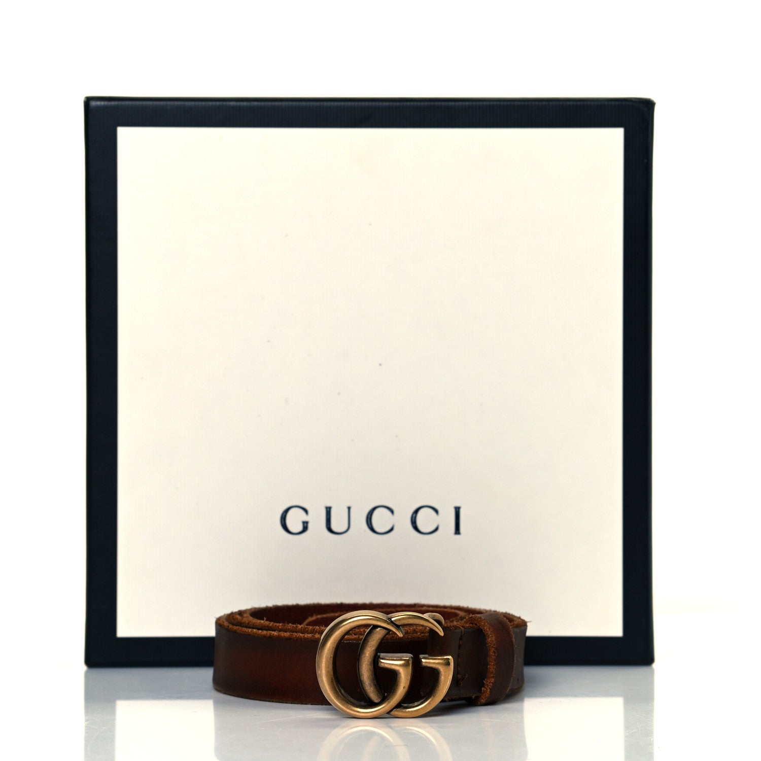 Gucci Faded Calfskin Double G 20mm Belt 80 32 Cuir 7 of 8