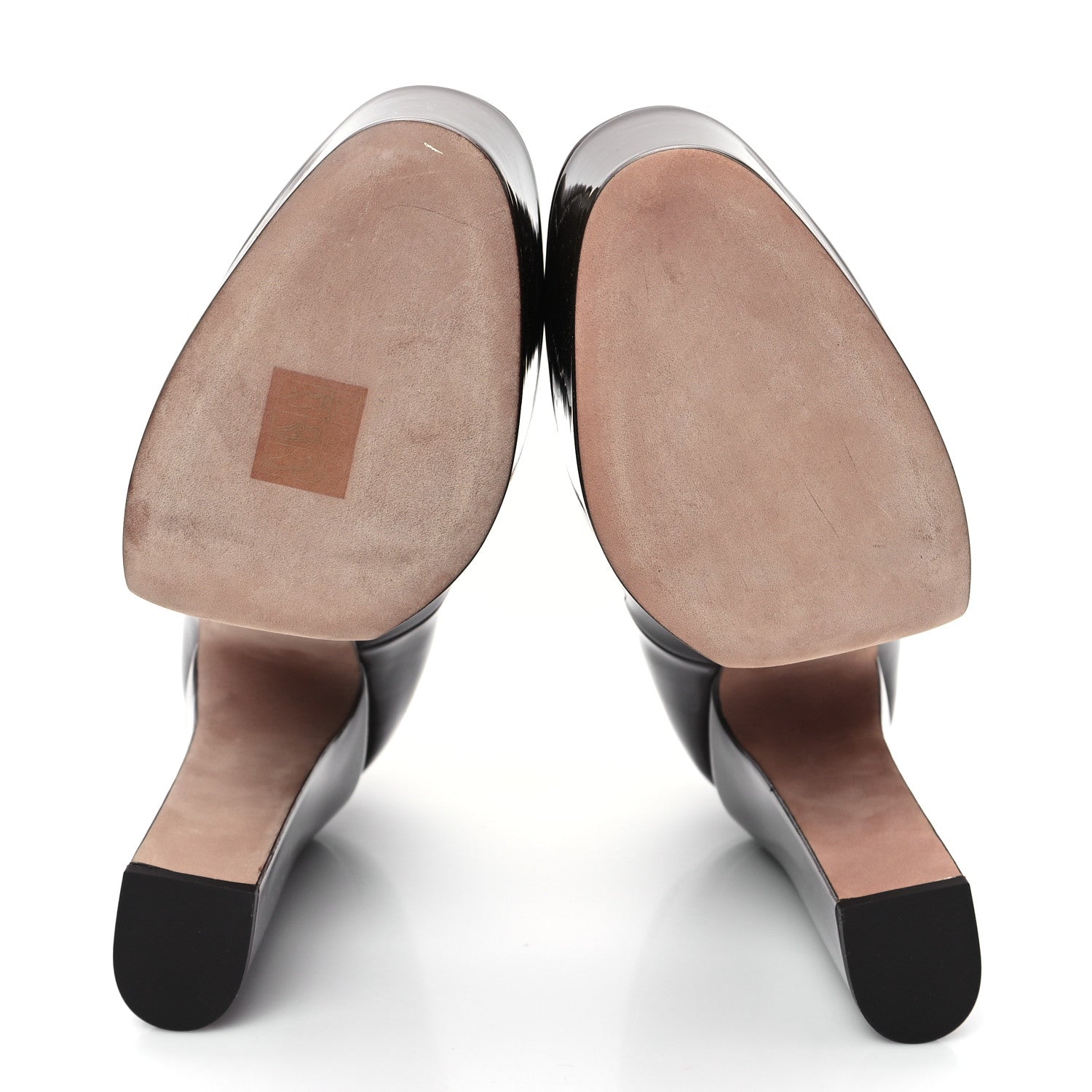 Valentino Garavani Patent Tan-Go 55/155mm Platform Pumps 37.5 Dark Brown 6 of 11