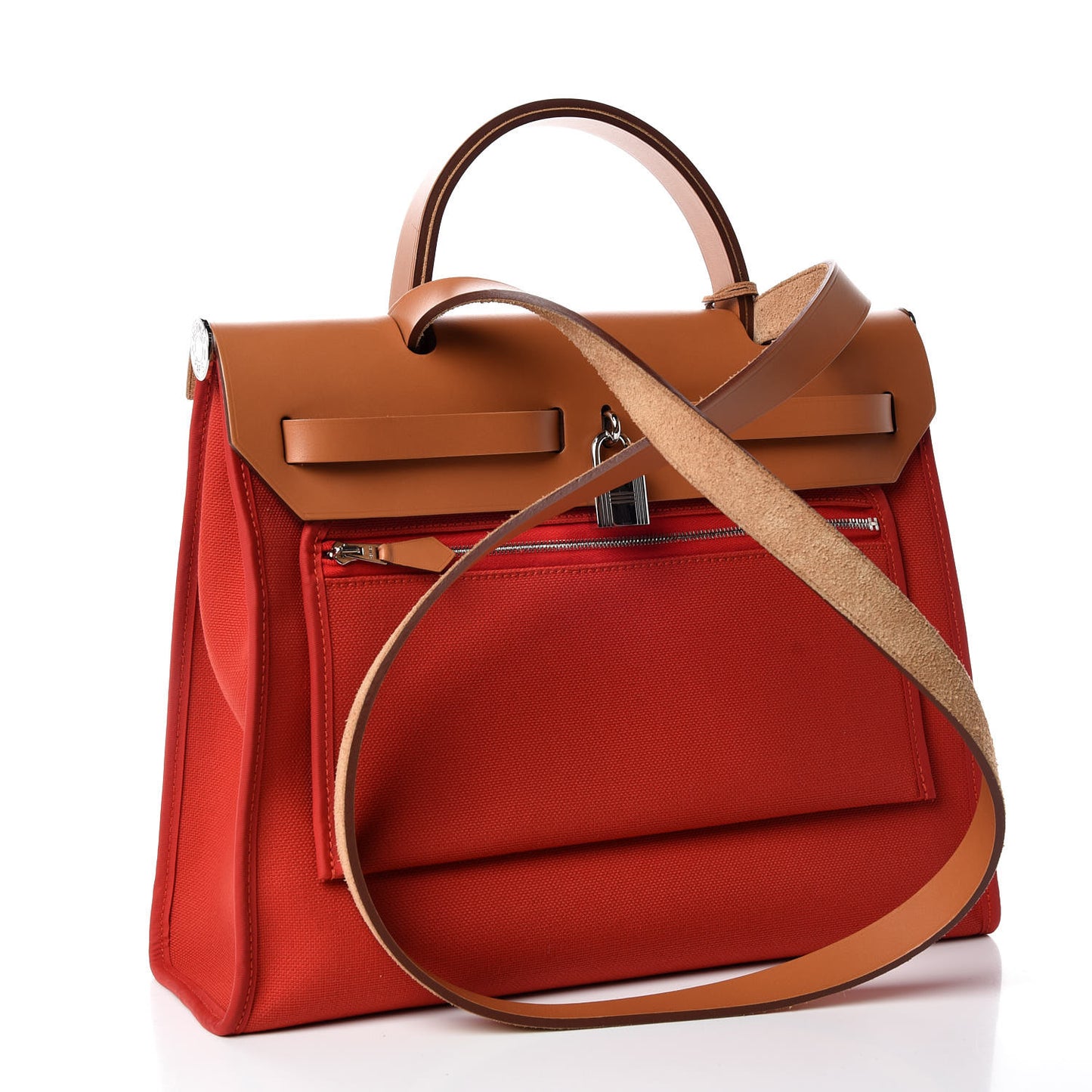 Vache Hunter Toile Herbag Zip 31 PM Rouge Tomate Natural