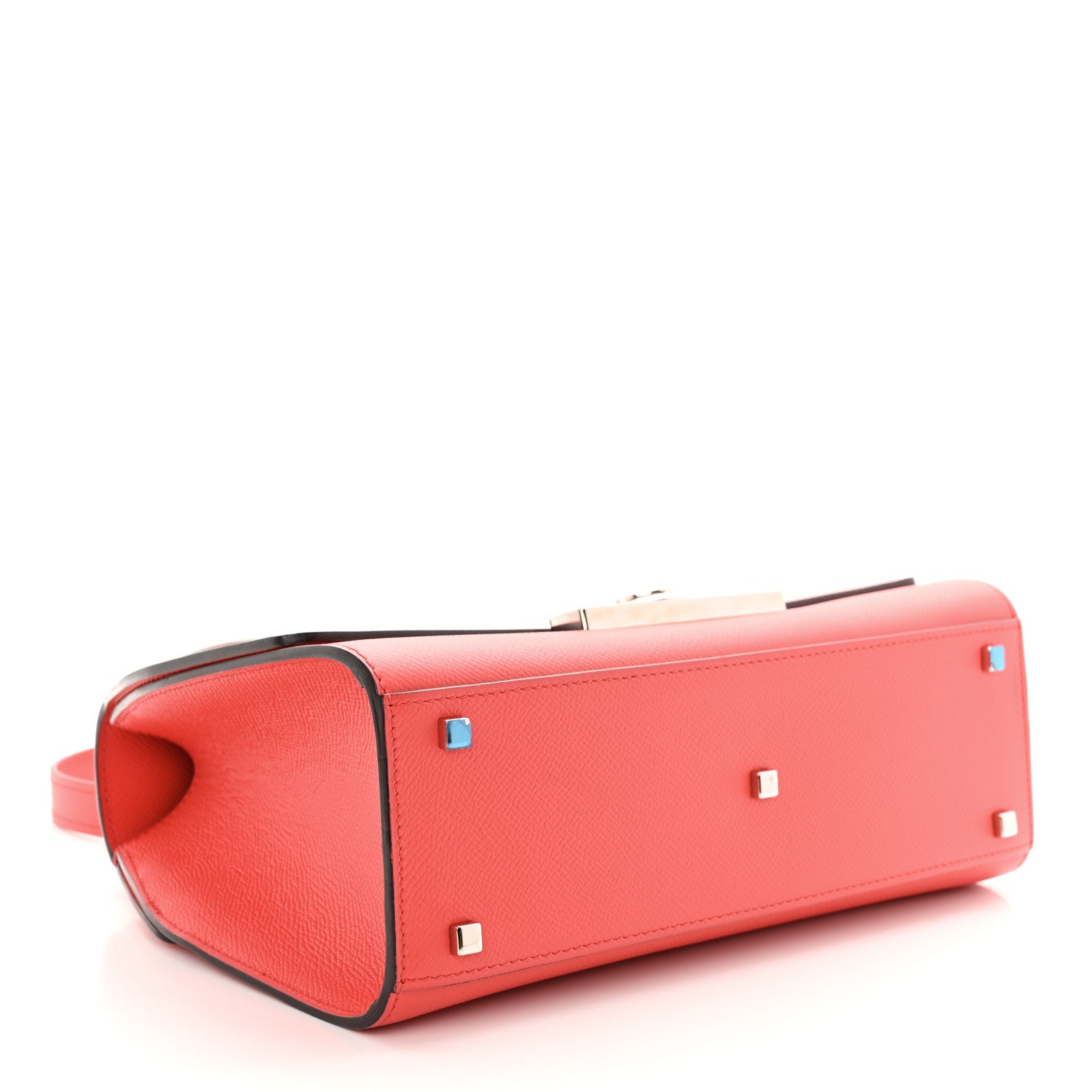 Moynat Carat Calfskin Rejane PM Coral 4 of 12