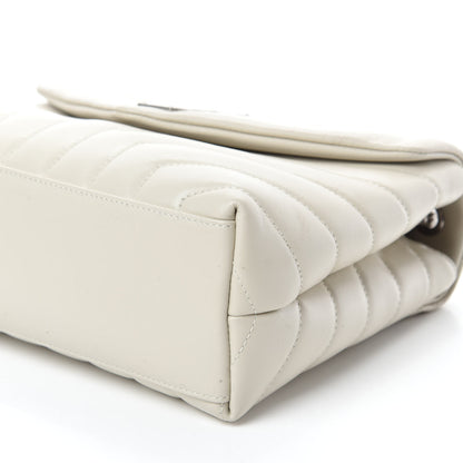 Saint Laurent Calfskin Y Quilted Monogram Small Loulou Chain Satchel Ivory 7 of 11