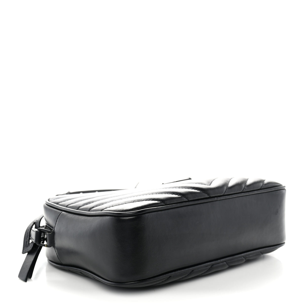 Saint Laurent Calfskin Matelasse Monogram Monochrome Lou Camera Bag Black 4 of 12