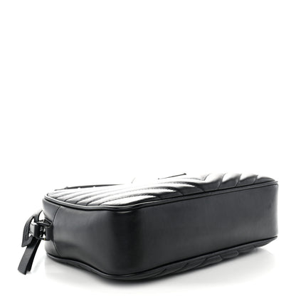 Saint Laurent Calfskin Matelasse Monogram Monochrome Lou Camera Bag Black 4 of 12