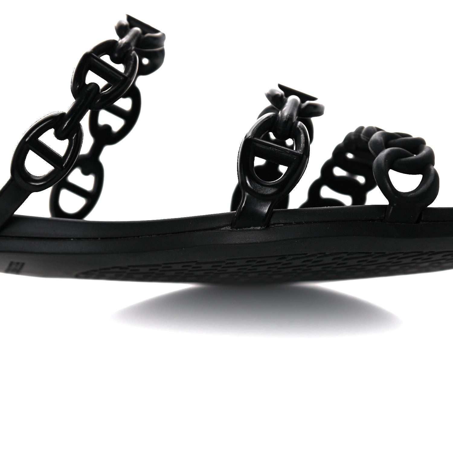 Hermes TPU Rivage Sandals 36 Black 10 of 11