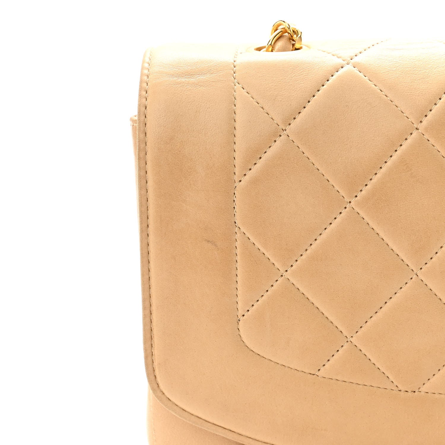 Chanel Lambskin Quilted Medium Single Flap Beige 10 of 12