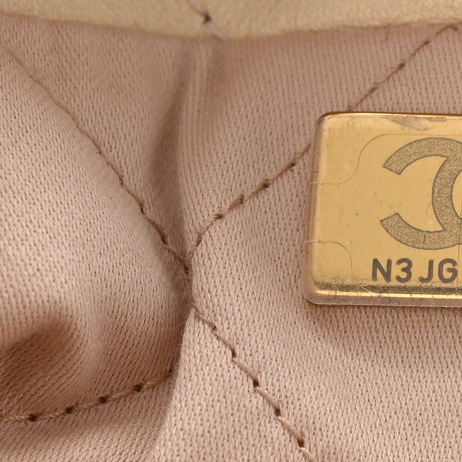 Chanel Pearly Shaded Calfskin Quilted Mini Chanel 22 Ecru Golden 7 of 11
