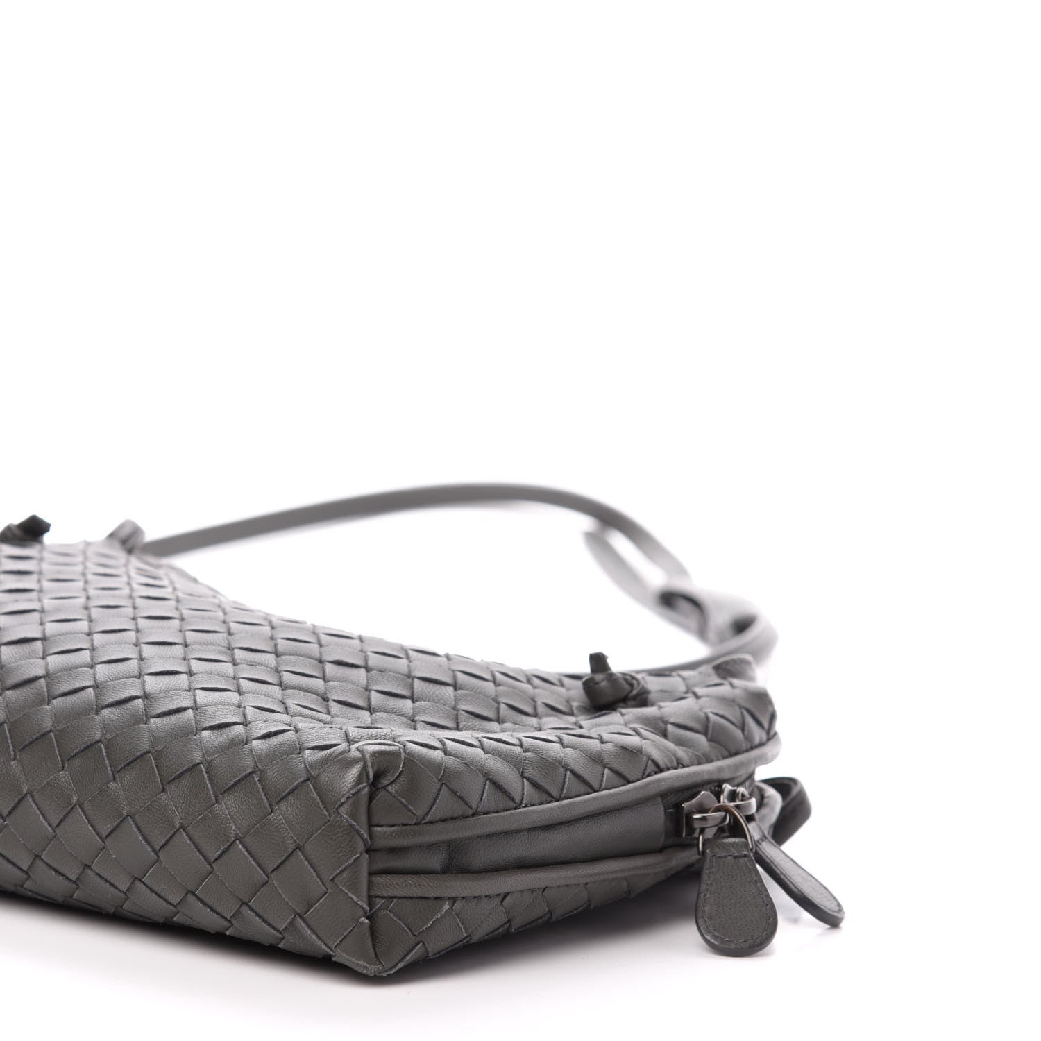 Bottega Veneta Nappa Intrecciato Pillow Crossbody Messenger Light Grey 11 of 13