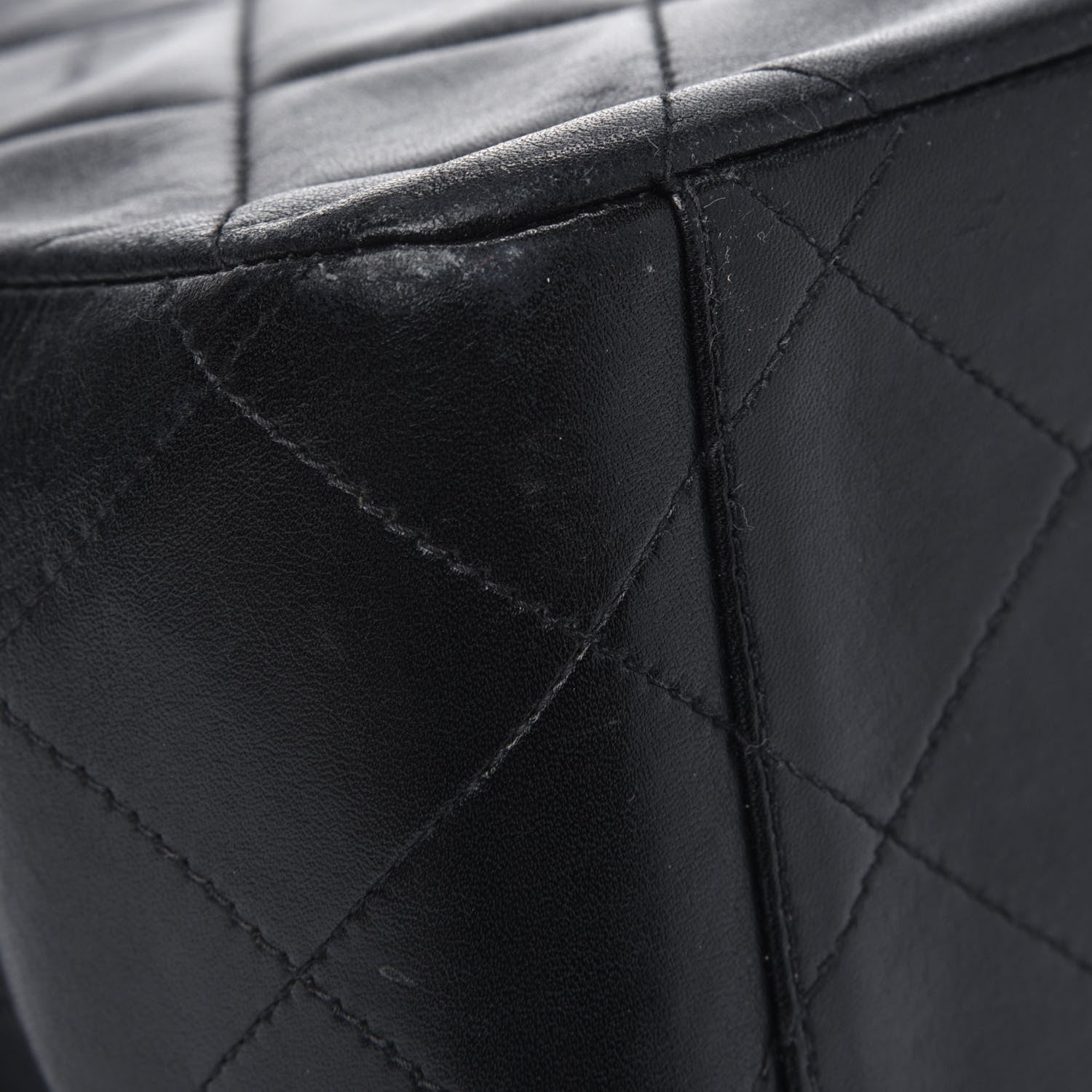 Chanel Lambskin Quilted XL Jumbo Single Flap Black 10 of 15