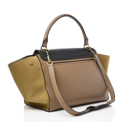 Celine Calfskin Suede Tri-color Small Trapeze 4 of 10