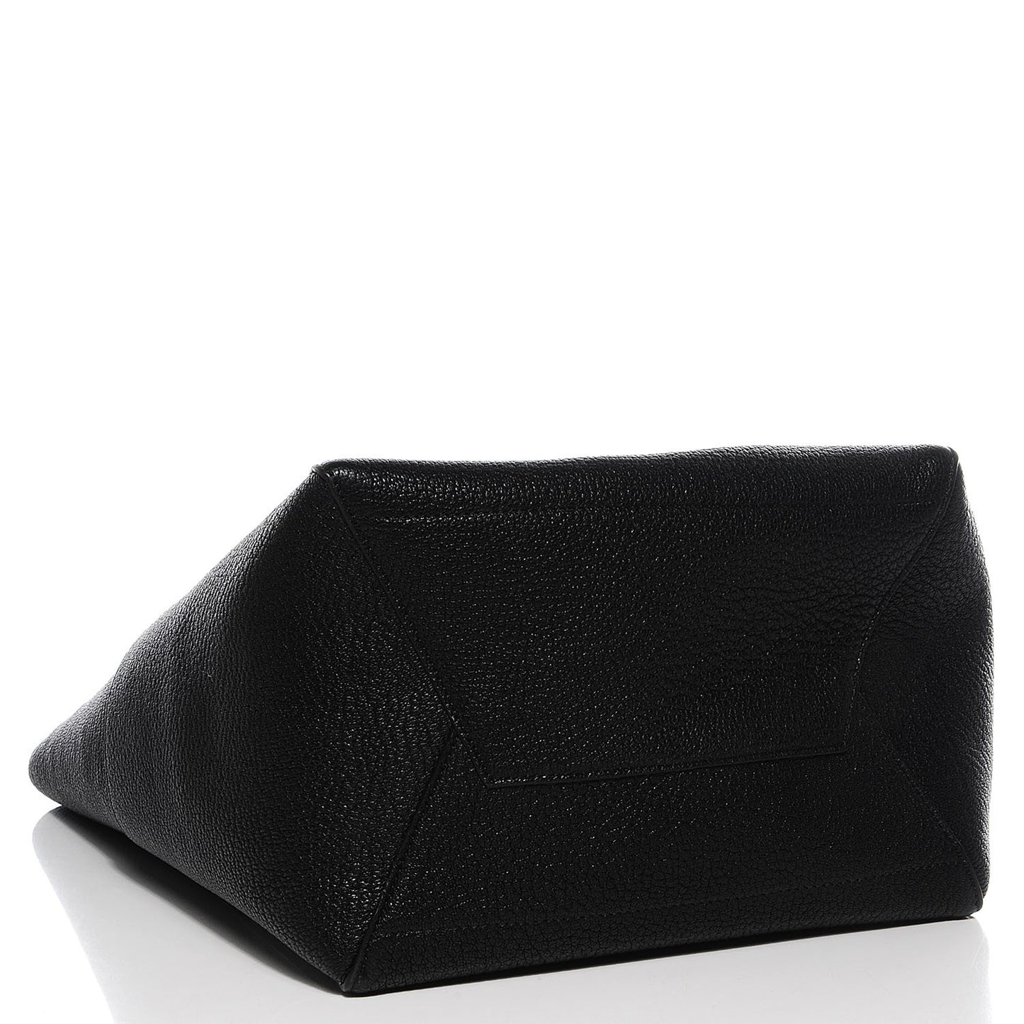 Goatskin Sangle Bucket Bag Black