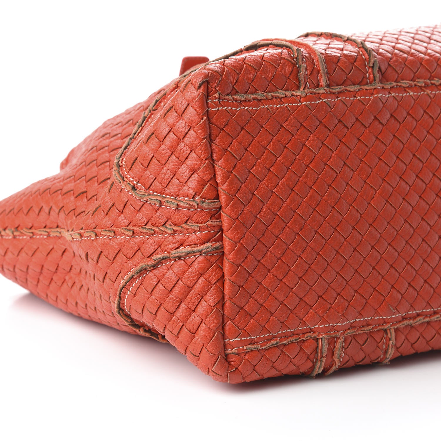 Bottega Veneta Cervo Intrecciato Large Shopping Tote Orange 6 of 9