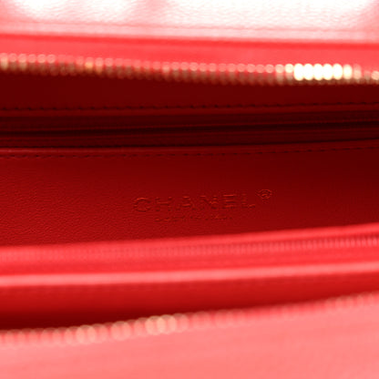 Chanel Caviar Quilted Medium CC Filigree Vanity Case Red 6 of 10