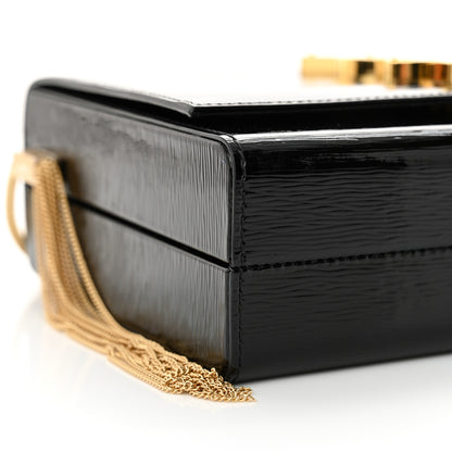 Saint Laurent Patent Monogram Small Kate Slide Chain Crossbody Box Bag Black 9 of 12