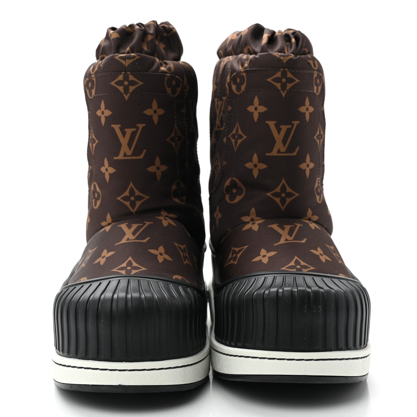 Monogram Polar Flat Half Boots 38 Black