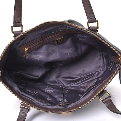 MCM Visetos Medium Essentials Shopper Tote Phantom Grey 9 of 11