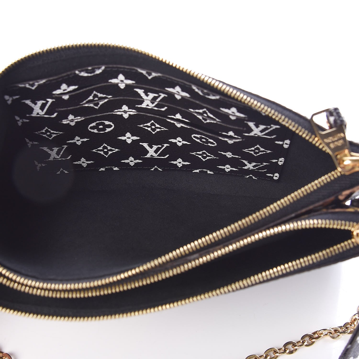 Louis Vuitton Monogram Giant Jungle Pochette Double Zip Black 5 of 10