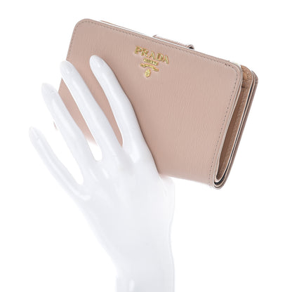 Prada Vitello Move Metal Zip Around Wallet Cammeo 2 of 8
