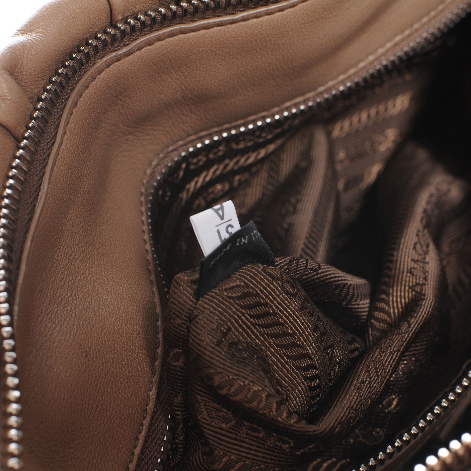 Prada Nappa Gaufre Shopping Satchel Visone 6 of 6