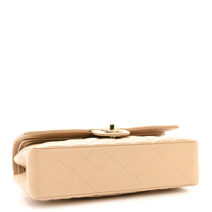 Chanel Caviar Quilted Medium Double Flap Beige 4 of 11