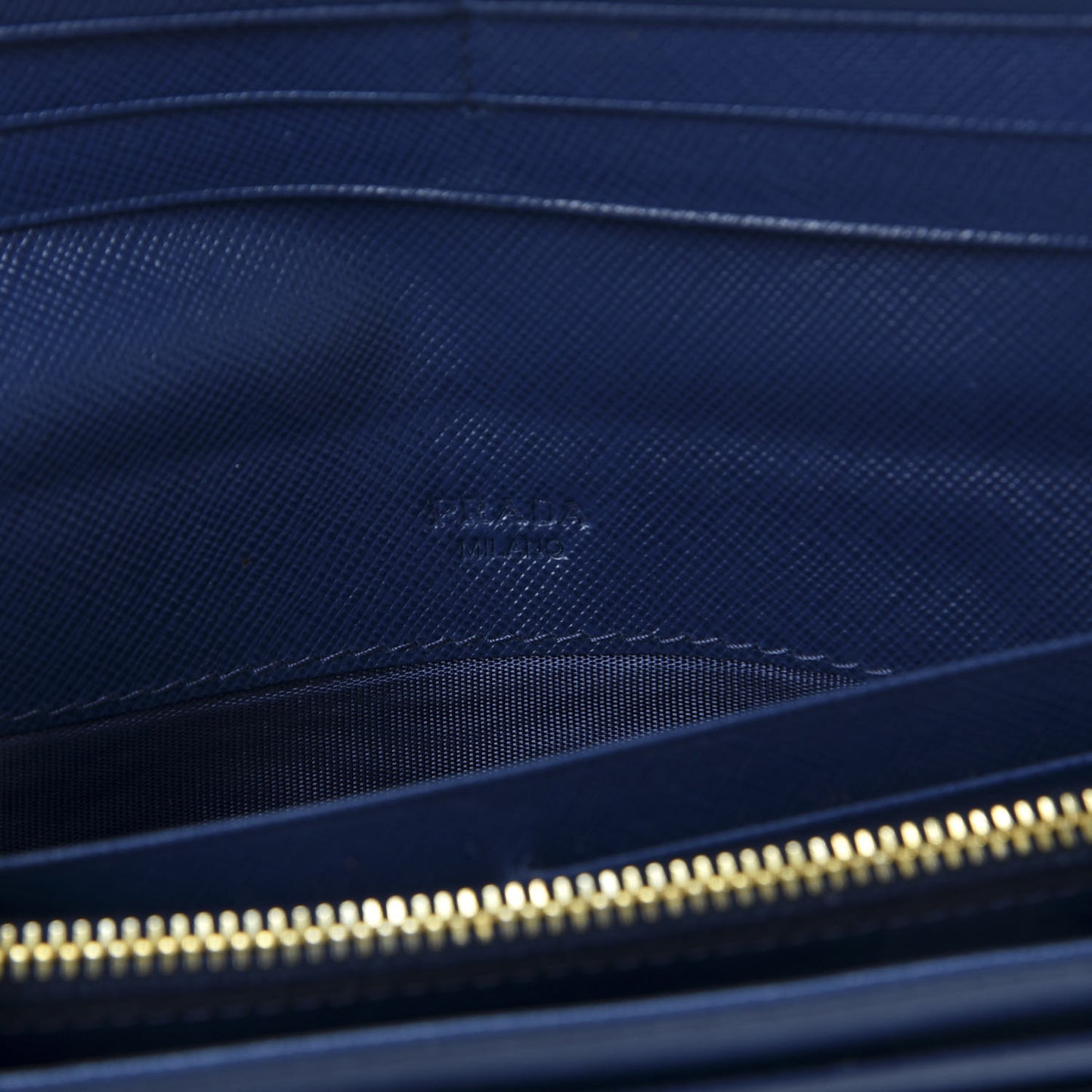 Saffiano Metal Continental Flap Wallet Bluette