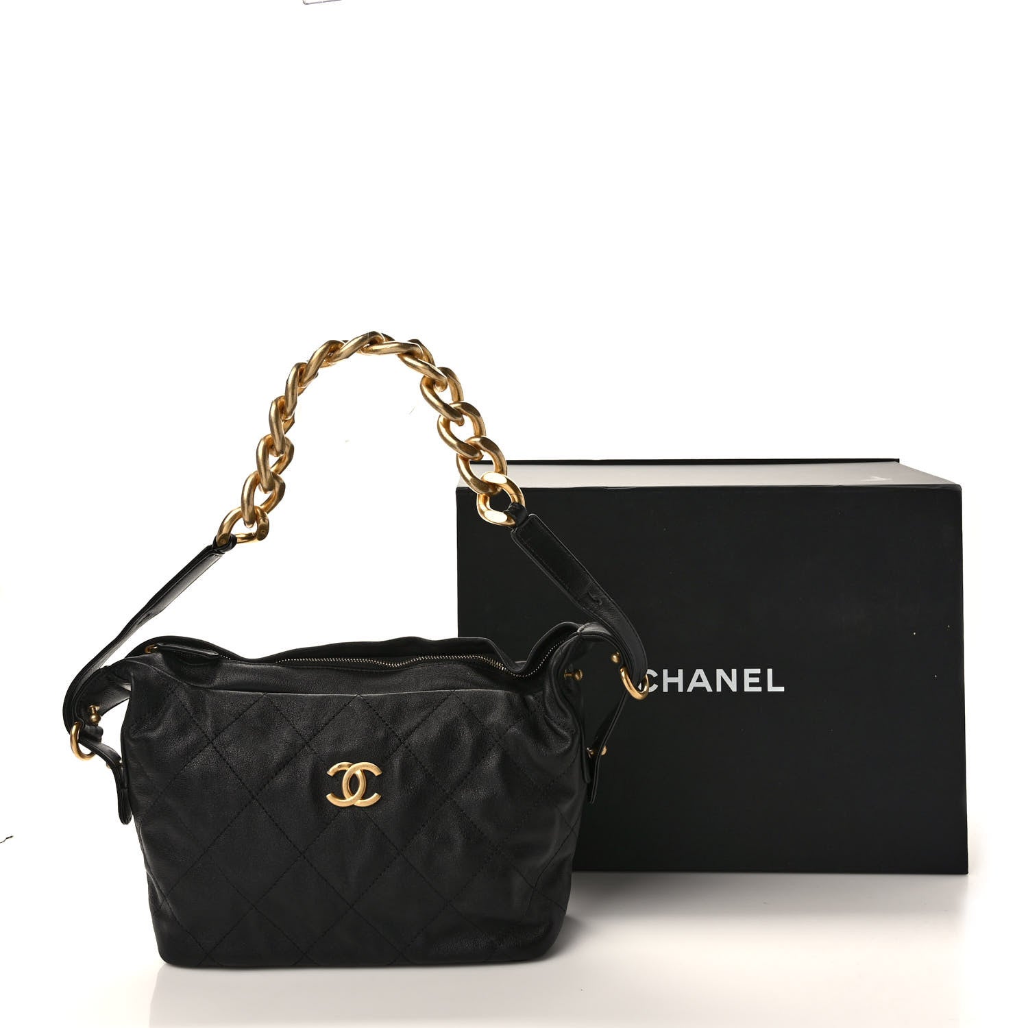 Chanel Calfskin Quilted Daily Hobo Black 10 of 10