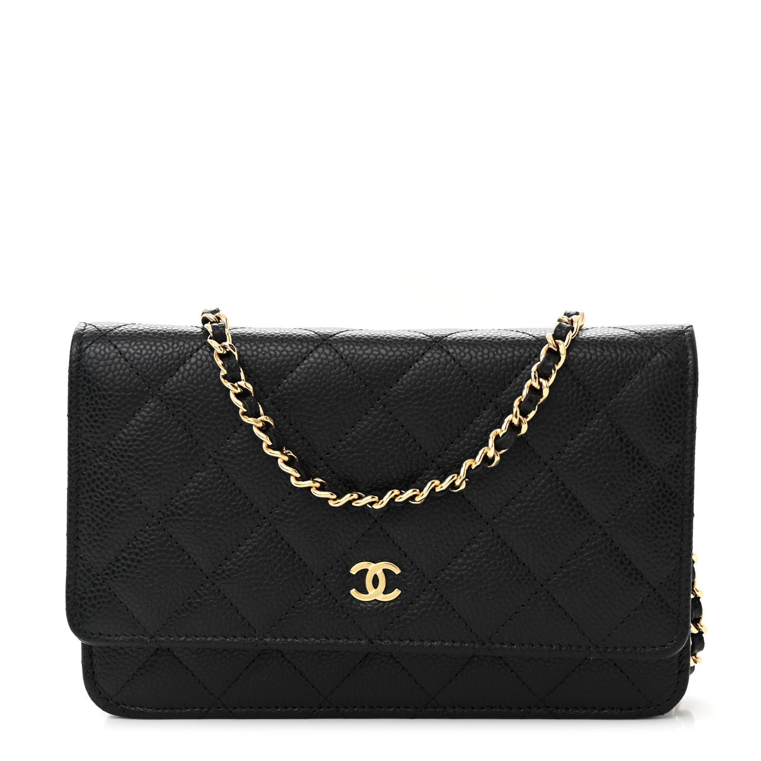 Chanel Caviar Quilted Wallet on Chain WOC Black 1 of 12