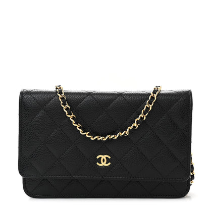 Chanel Caviar Quilted Wallet on Chain WOC Black 1 of 12