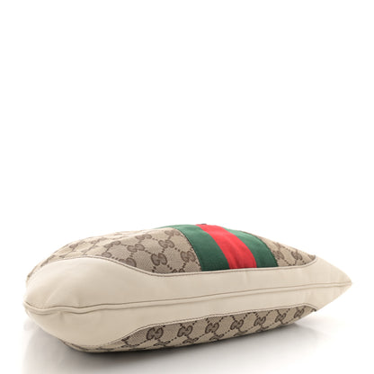 Gucci Monogram Web Jackie O Bouvier Hobo White 4 of 13