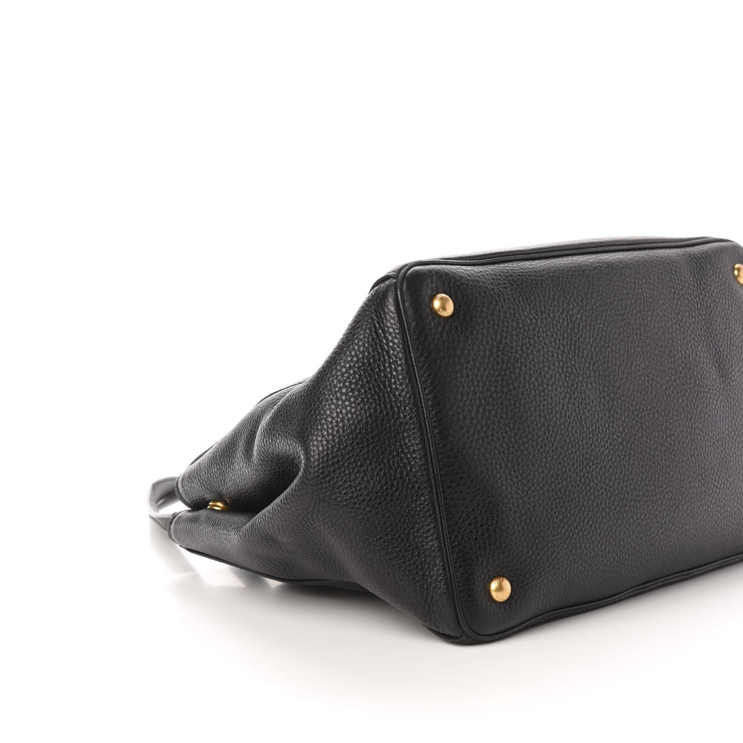Vitello Daino Shopping Tote Black