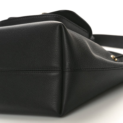 Louis Vuitton Calfskin Lockme Bucket MM Black 8 of 8