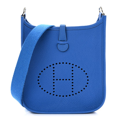 Hermes Taurillon Clemence Evelyne TPM Bleu Zellige 1 of 11