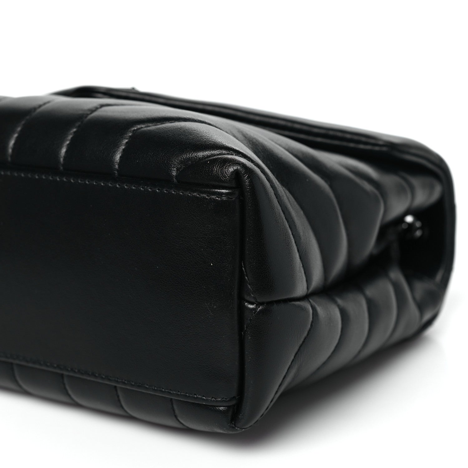 Saint Laurent Calfskin Y Quilted Monogram Monochrome Small Loulou Chain Satchel Black 10 of 10