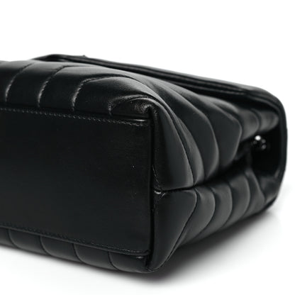 Saint Laurent Calfskin Y Quilted Monogram Monochrome Small Loulou Chain Satchel Black 10 of 10
