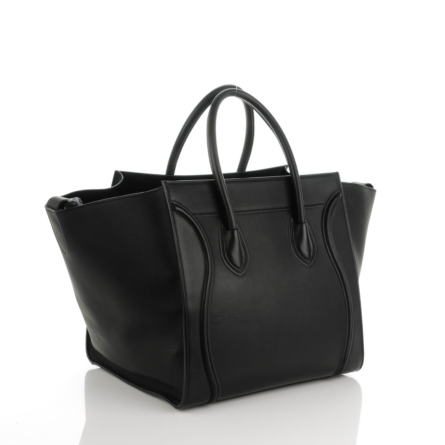 Celine Smooth Calfskin Medium Phantom Luggage Black 3 of 7