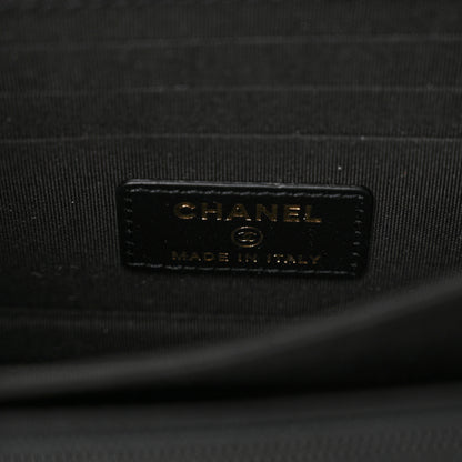 Chanel Calfskin Quilted Mini Maxi Pearls Wallet On Chain WOC Black 6 of 11