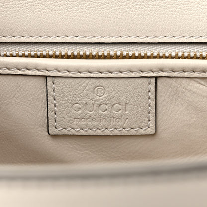 Gucci Roxy Calfskin Small Blondie Top Handle Shoulder Bag Mystic White 6 of 9