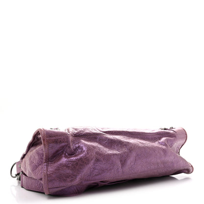 Balenciaga Agneau Classic Hardware City Metallic Purple 5 of 15