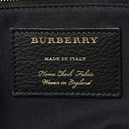 Burberry Derby Calfskin House Check Medium Welburn Tote Black 6 of 9