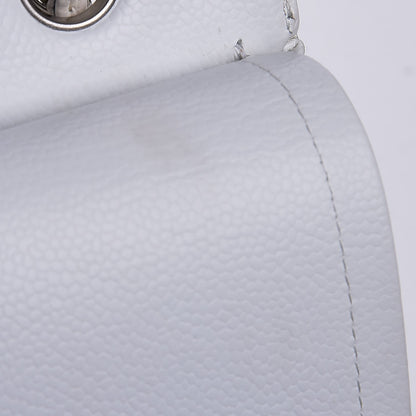 Chanel Caviar Quilted Medium Double Flap White 15 of 24