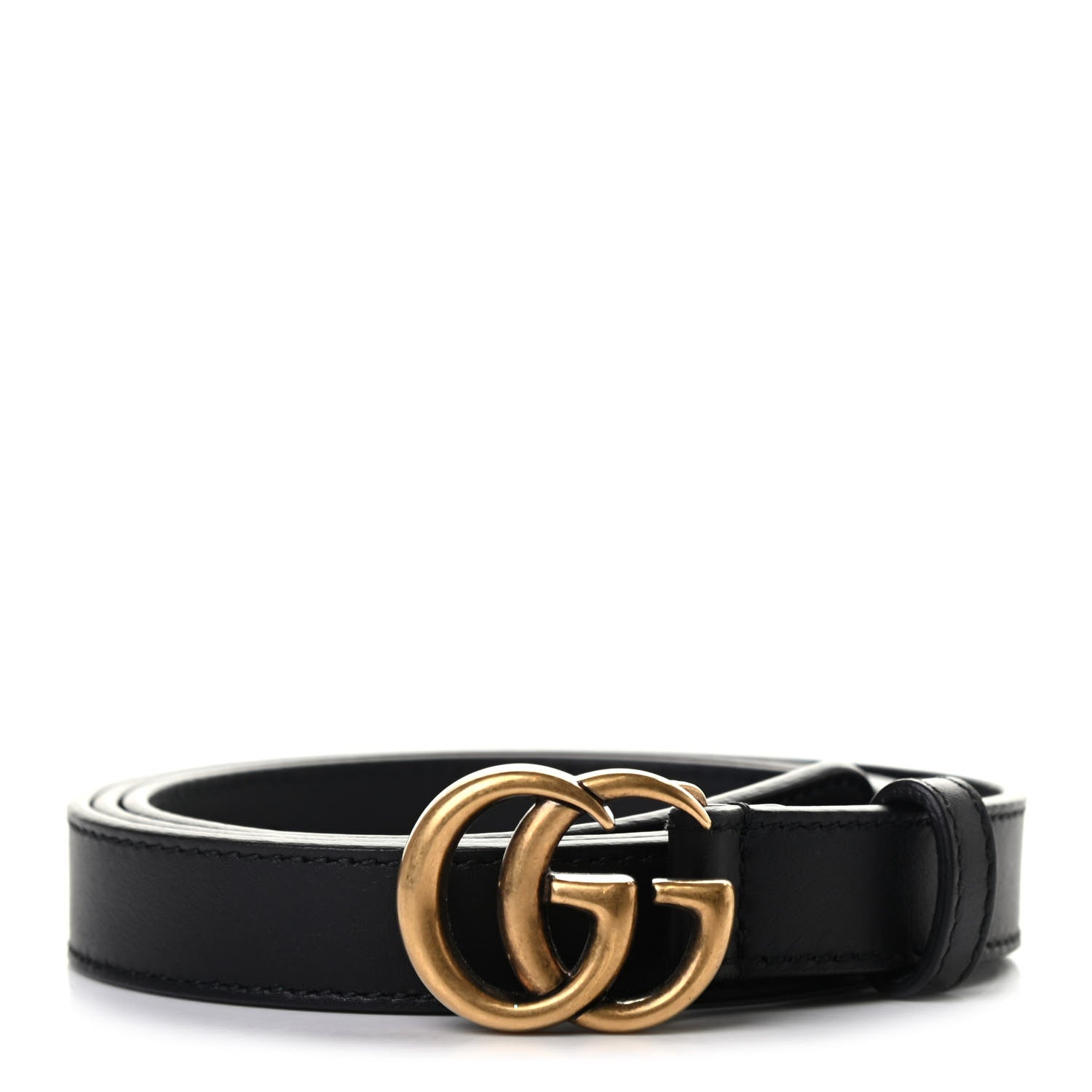 Gucci Calfskin Double G 20mm Belt 90 36 Black 1 of 4