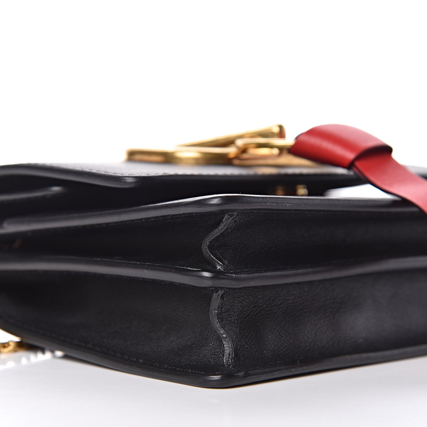 Smooth Calfskin Mini VRing Crossbody Bag Black