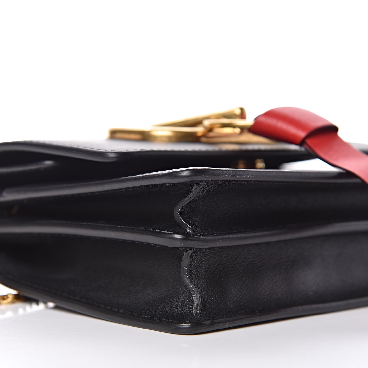 Valentino Garavani Smooth Calfskin Mini VRing Crossbody Bag Black 7 of 8