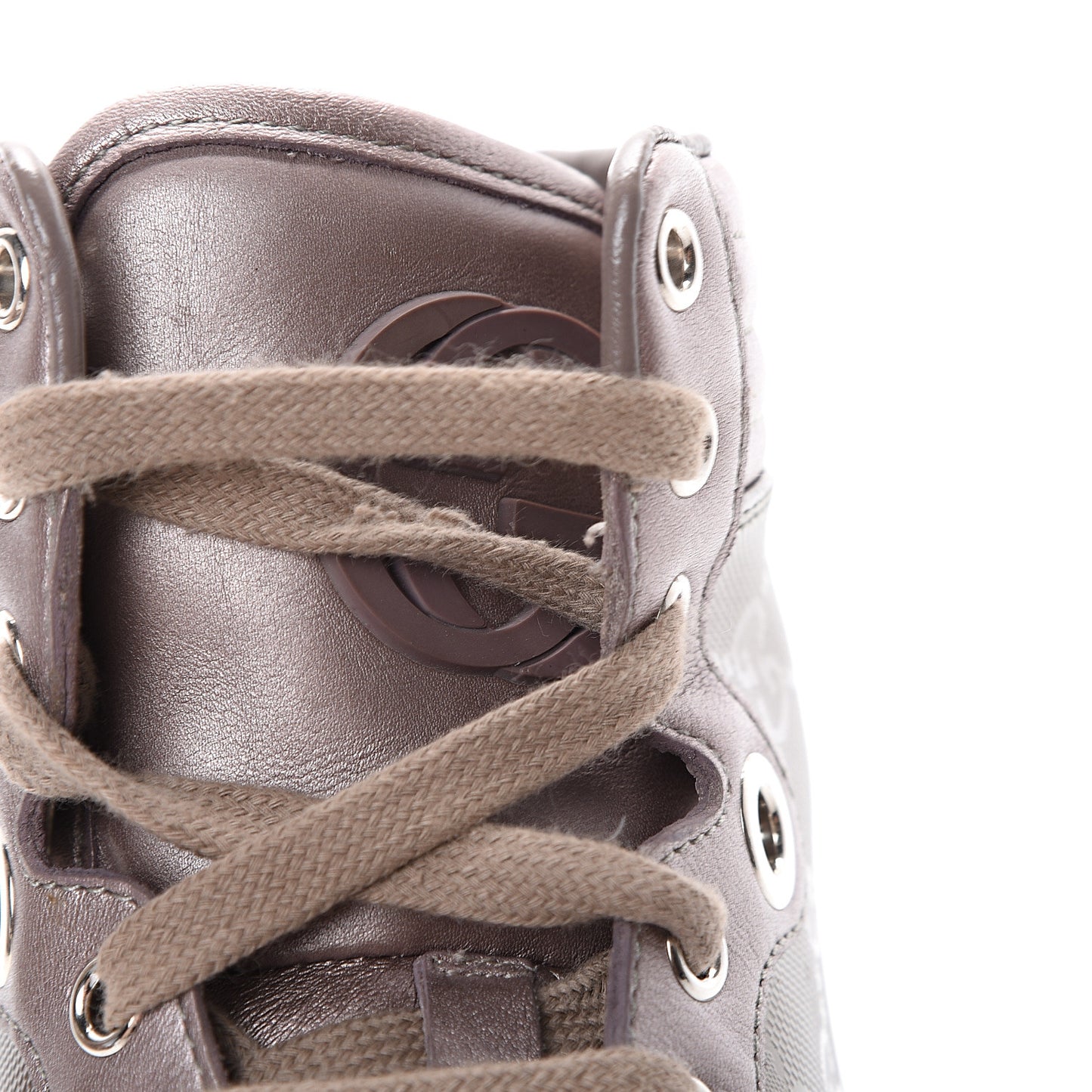 Imprime Monogram Coda High Top Sneakers 38.5 Mauve
