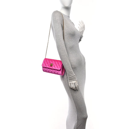 Versace Velvet Quilted Medusa Wallet On Chain Pink 2 of 9