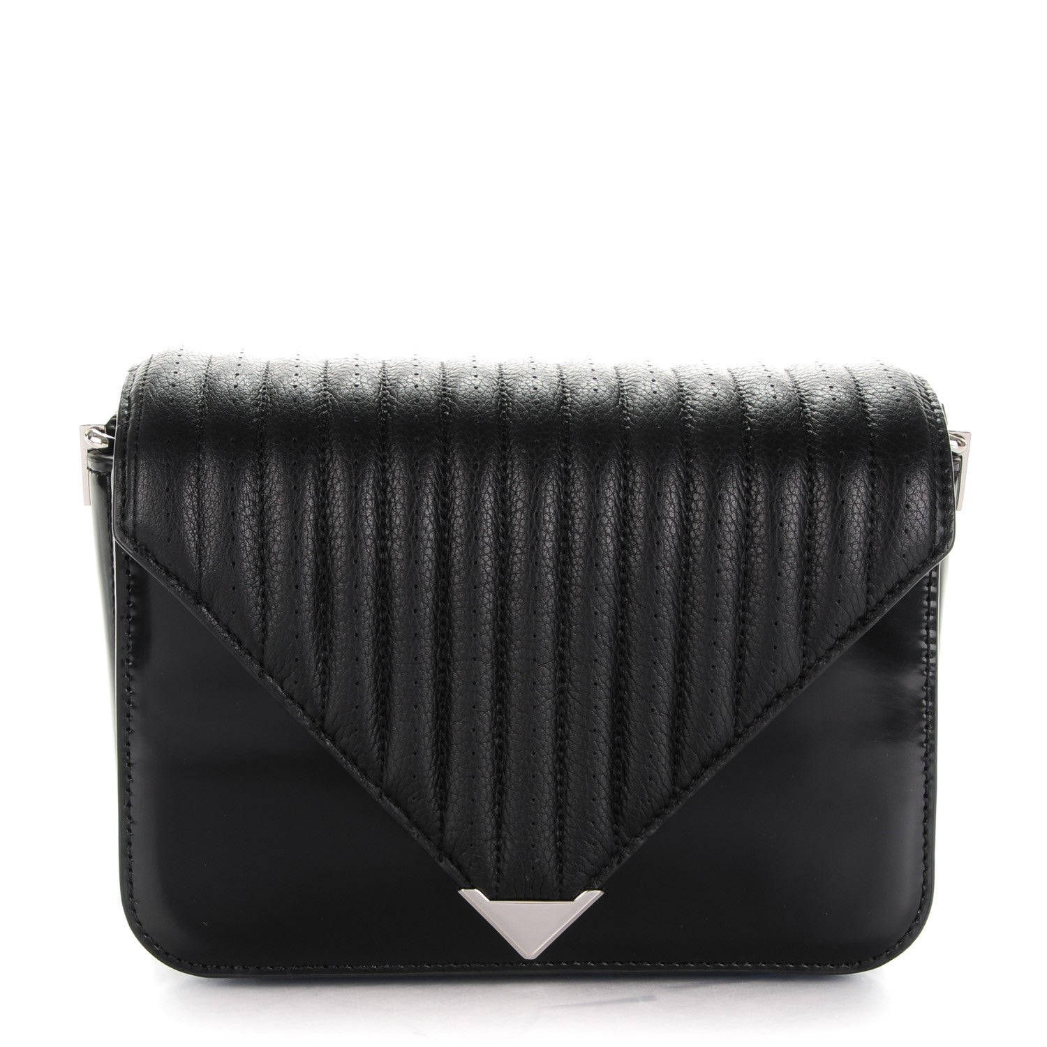 Alexander Wang Calfskin Quilted Prisma Envelope Crossbody Black 1 of 6